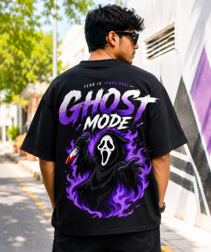 Ghost Mode Anime Oversized Cotton T-Shirt