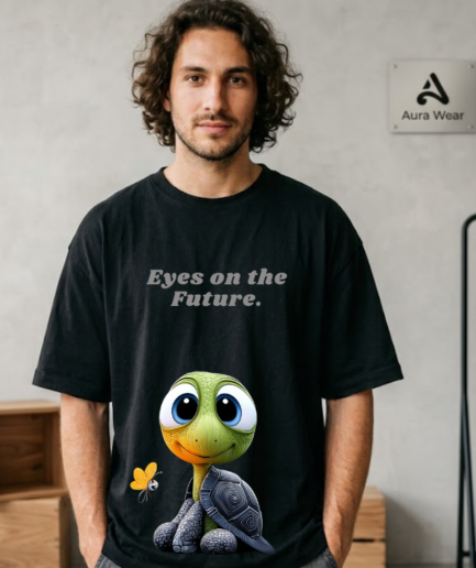 Eyes on the Future Graphic Oversized T-Shirt
